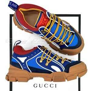 NEW GUCCI Men's FLASHTREK SEGA 10 G / US 10.5 Multicolor Sneakers $980 Authentic